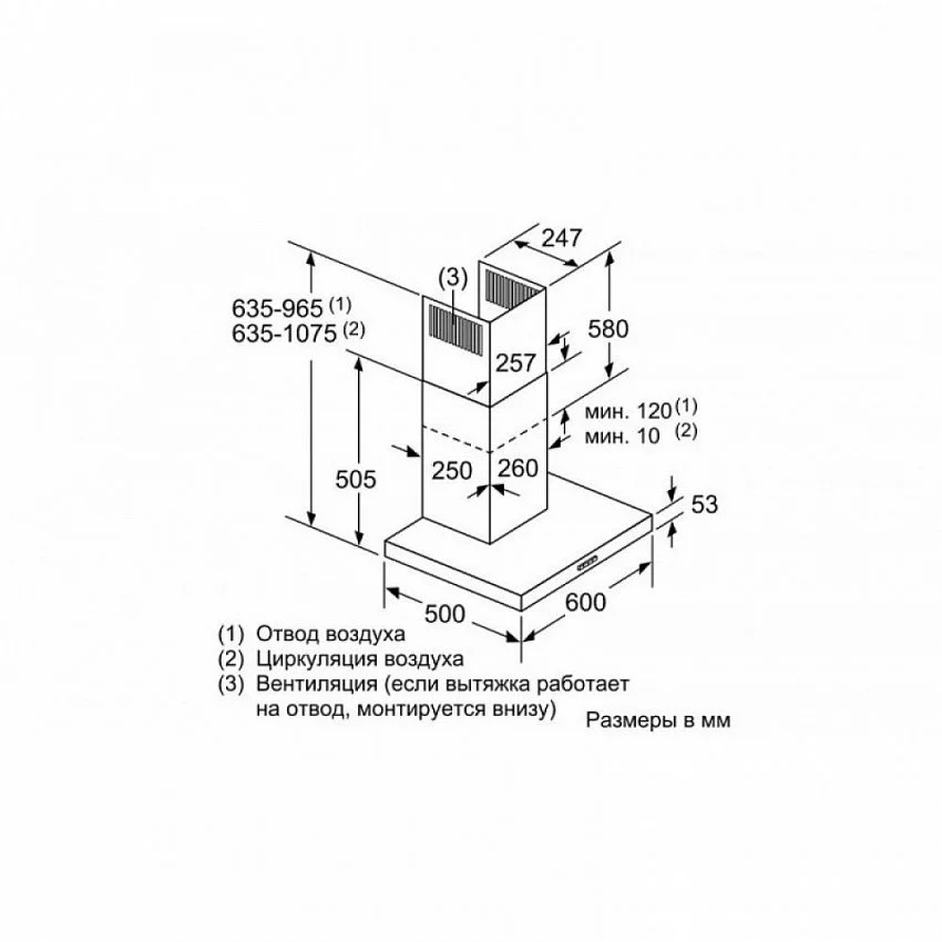 Вытяжка BOSCH DWB67FM50