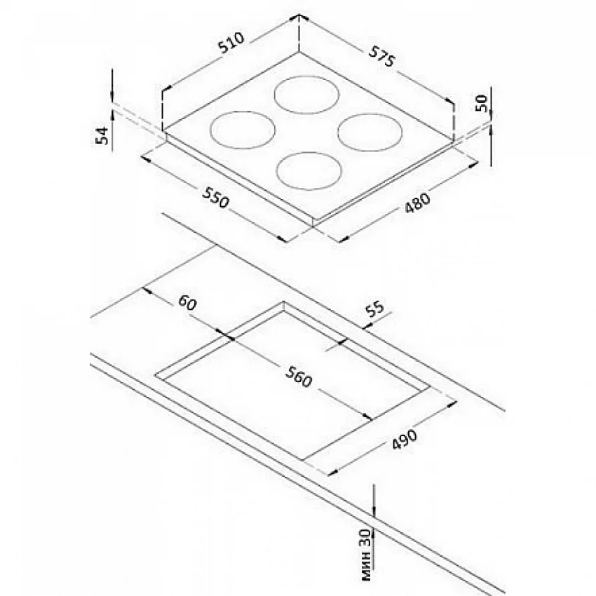 Варочная панель KORTING HI 64021 X