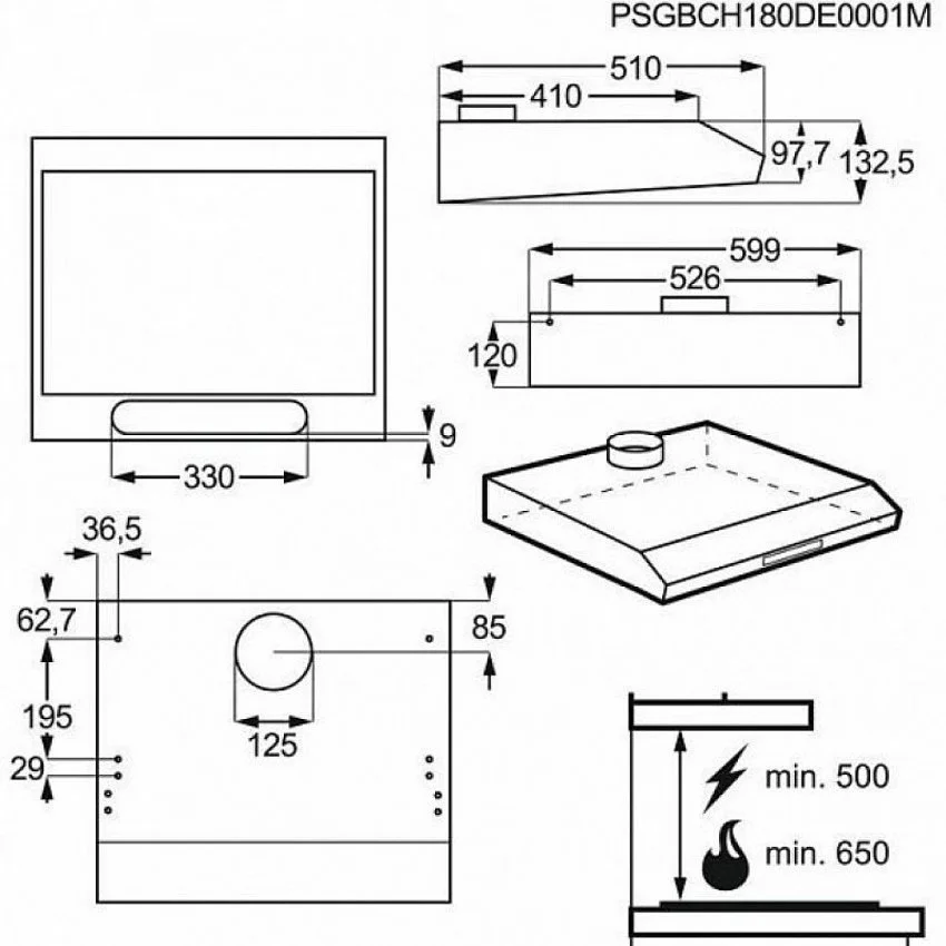 Вытяжка ELECTROLUX EFU9216W