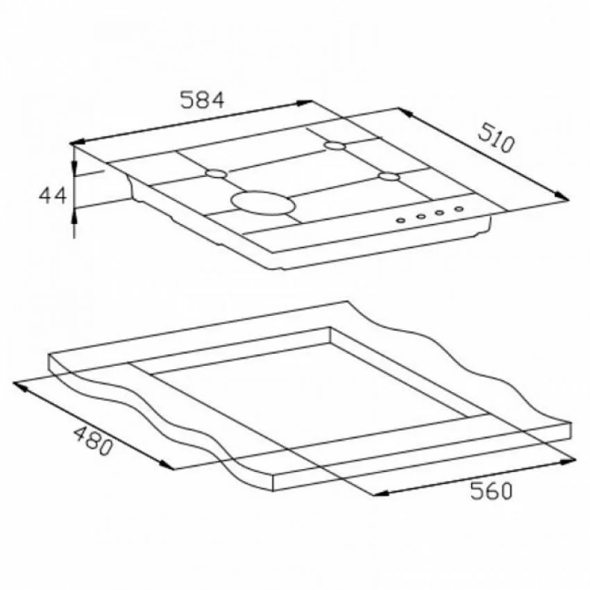 Газовая варочная панель WEISSGAUFF HGG 641 WGH