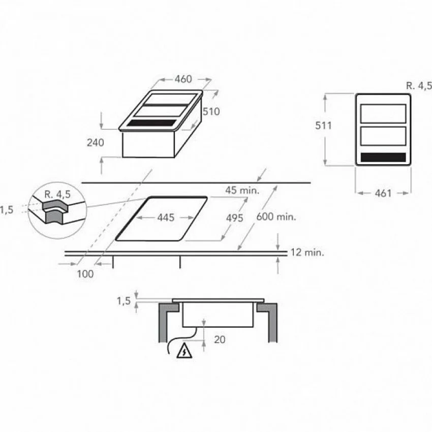Варочная панель KITCHENAID KHCMF 45000
