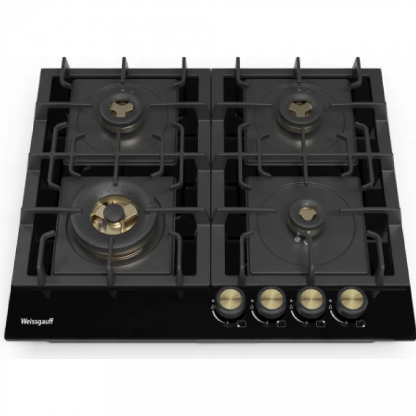 Газовая варочная панель WEISSGAUFF HGG 641 BV VOLCANO BURNER NANO MATT GLASS