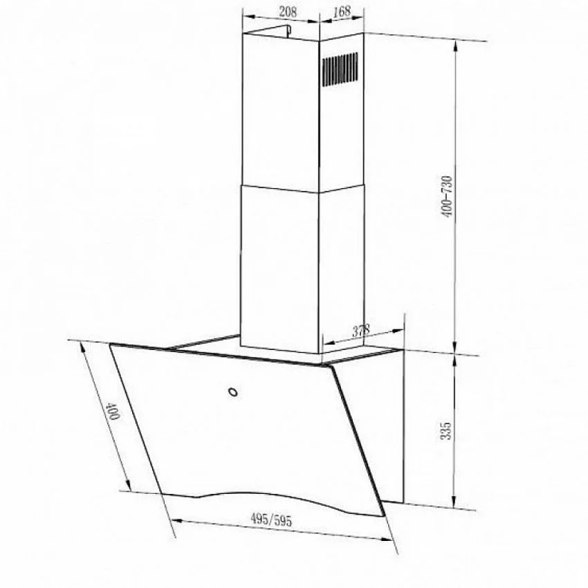 Вытяжка HOMSAIR TEFFI 60 БЕЛЫЙ