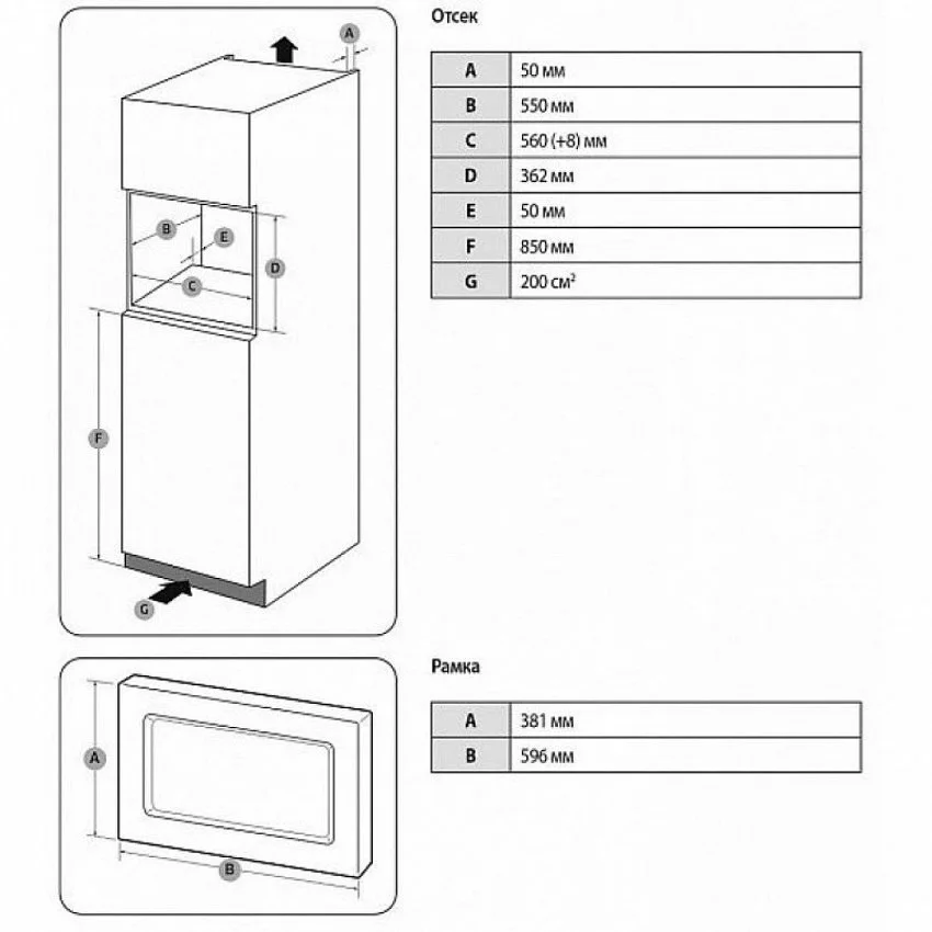 Микроволновая печь SAMSUNG MG20A7118AK/BW