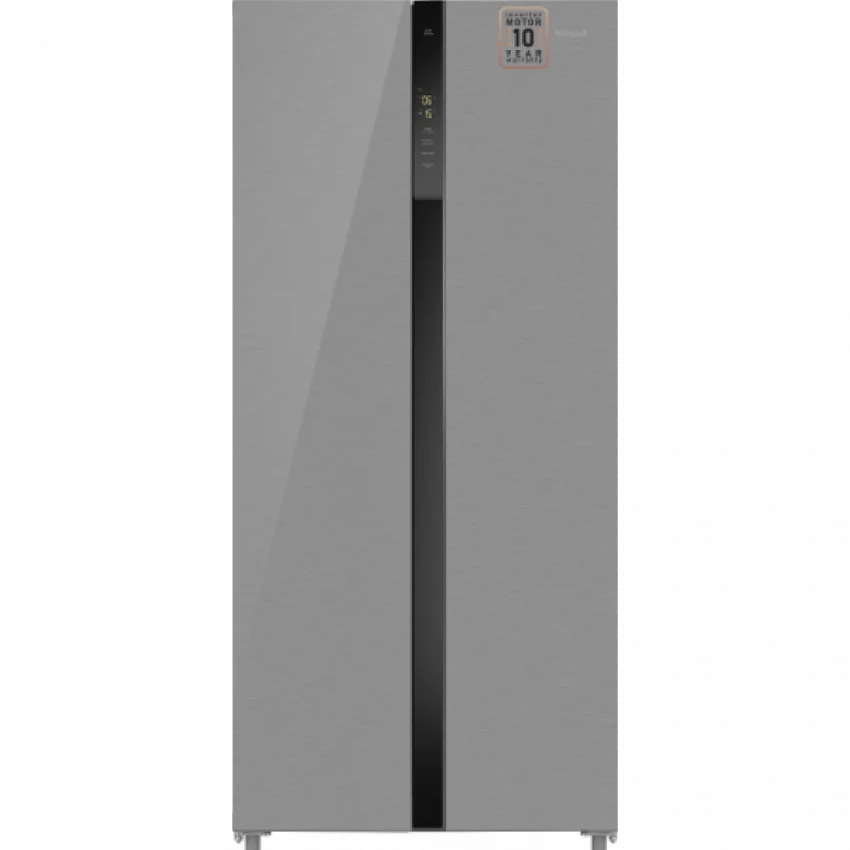 Холодильник WEISSGAUFF WSBS 500 INVERTER NOFROST INOX GLASS