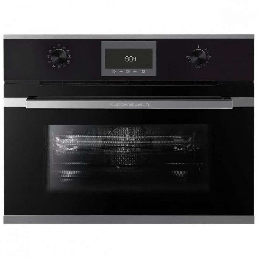 Компактный духовой шкаф с СВЧ KUPPERSBUSCH CBM 6330.0 S3 SILVER CHROME