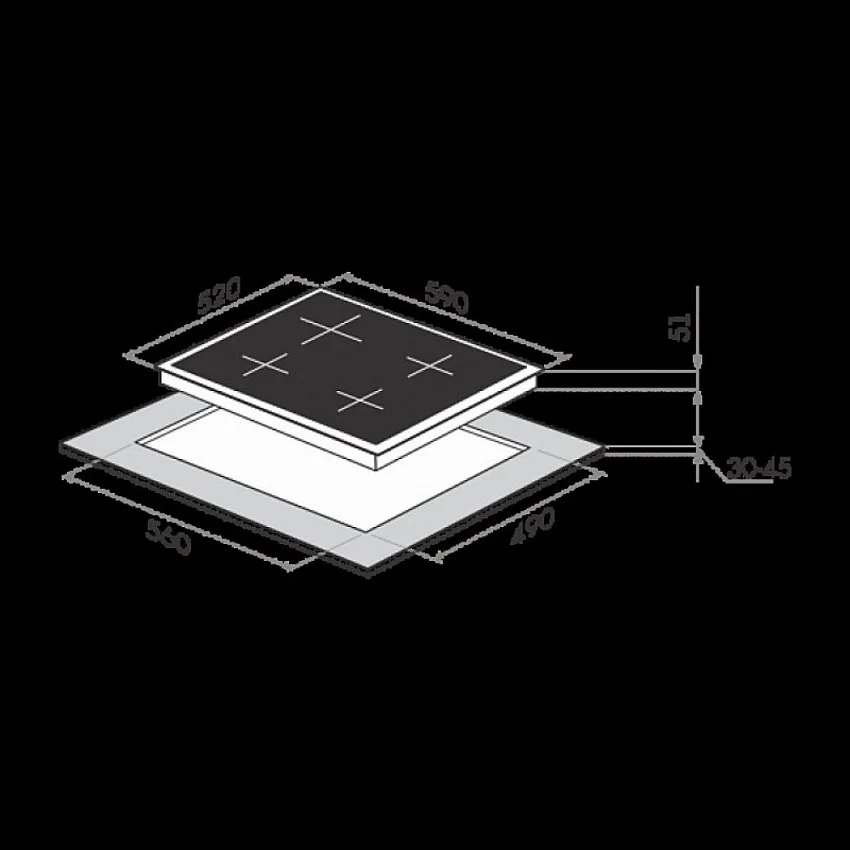 Газовая варочная панель MAUNFELD MGHG.64.76I(D)
