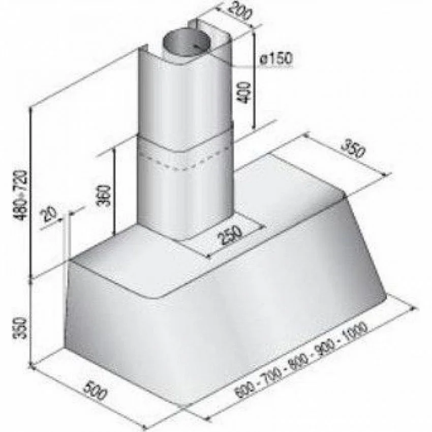 Вытяжка ILVE AG-90