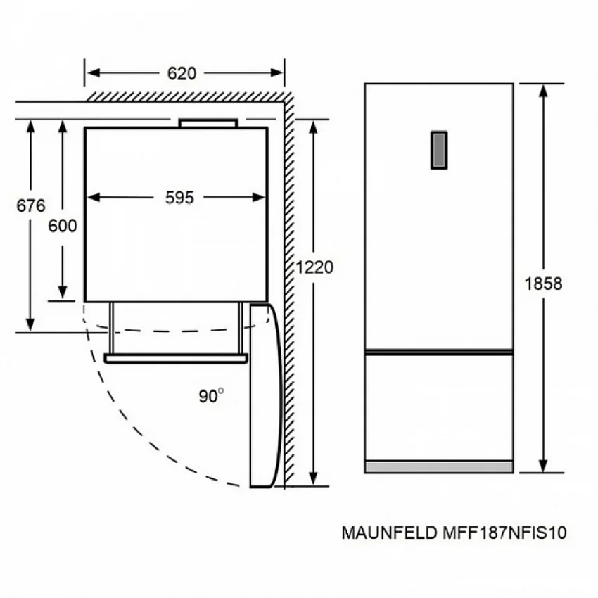 Холодильник MAUNFELD MFF187NFIS10