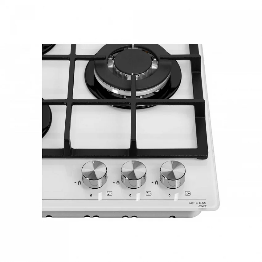 Газовая варочная панель MEFERI MGH453WH GLASS POWER