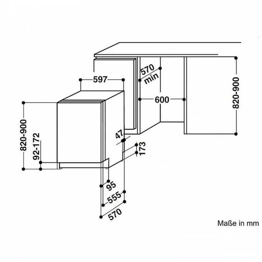 Встраиваемая посудомоечная машина WHIRLPOOL ADG 6200