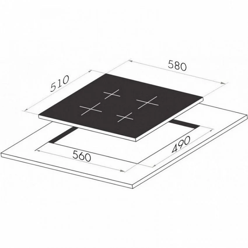 Электрическая варочная панель MAUNFELD MVI59.4HZ.2BT-WH