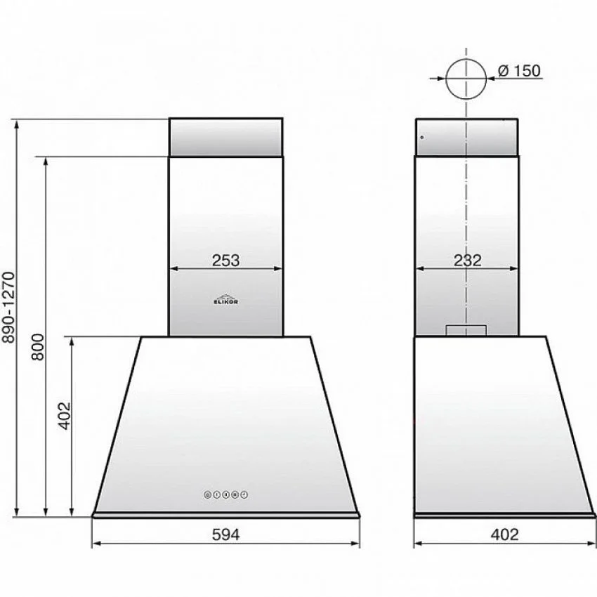 Вытяжка ELIKOR ГАММА 60П-650-Э3Д КРЕМОВЫЙ/БРОНЗОВЫЙ