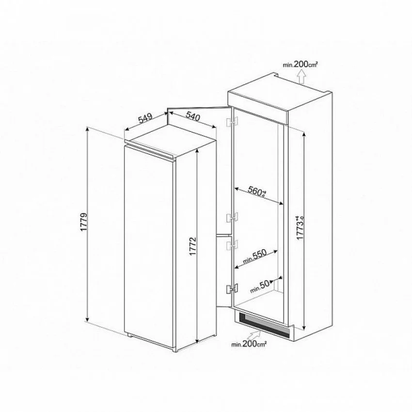 Холодильник SMEG S8L1721F