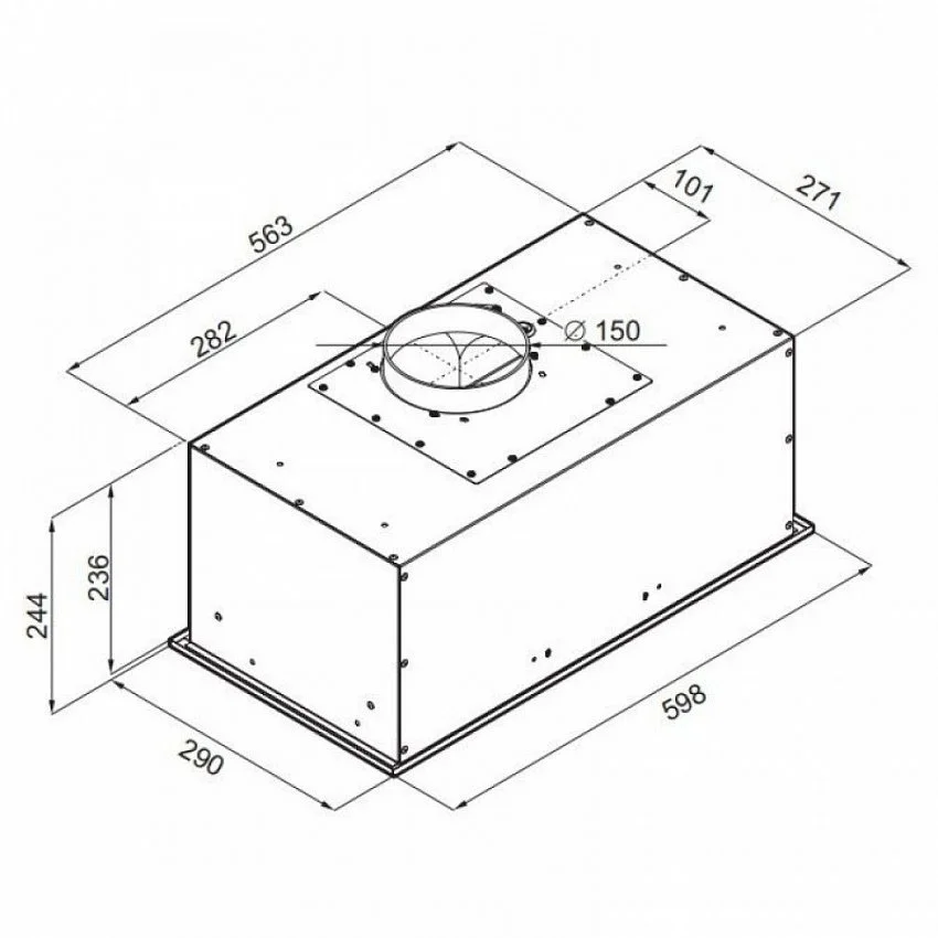 Вытяжка MAUNFELD CROSBY POWER 60 НЕРЖАВЕЙКА