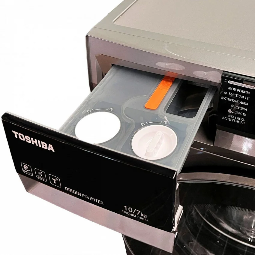 Стиральная машина с сушкой TOSHIBA TWD-BM110GF4RU(SK)