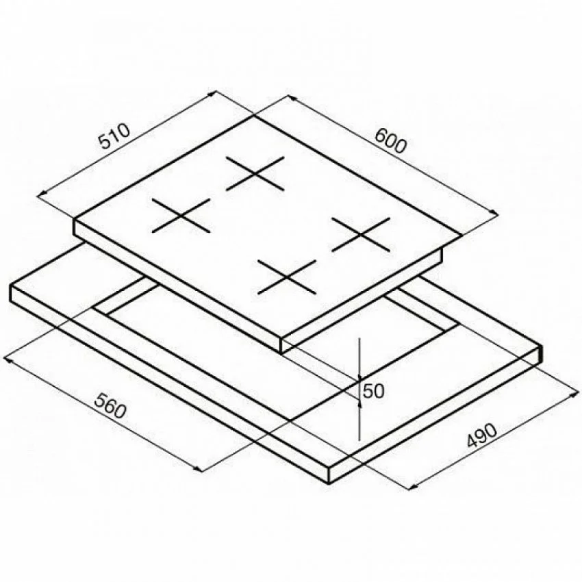 Варочная панель KORTING HK 6355 X
