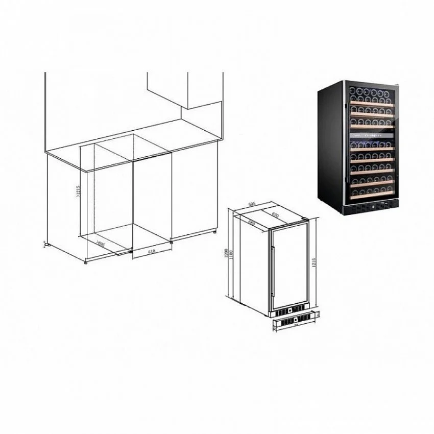Винный шкаф TEMPTECH WP120DCB