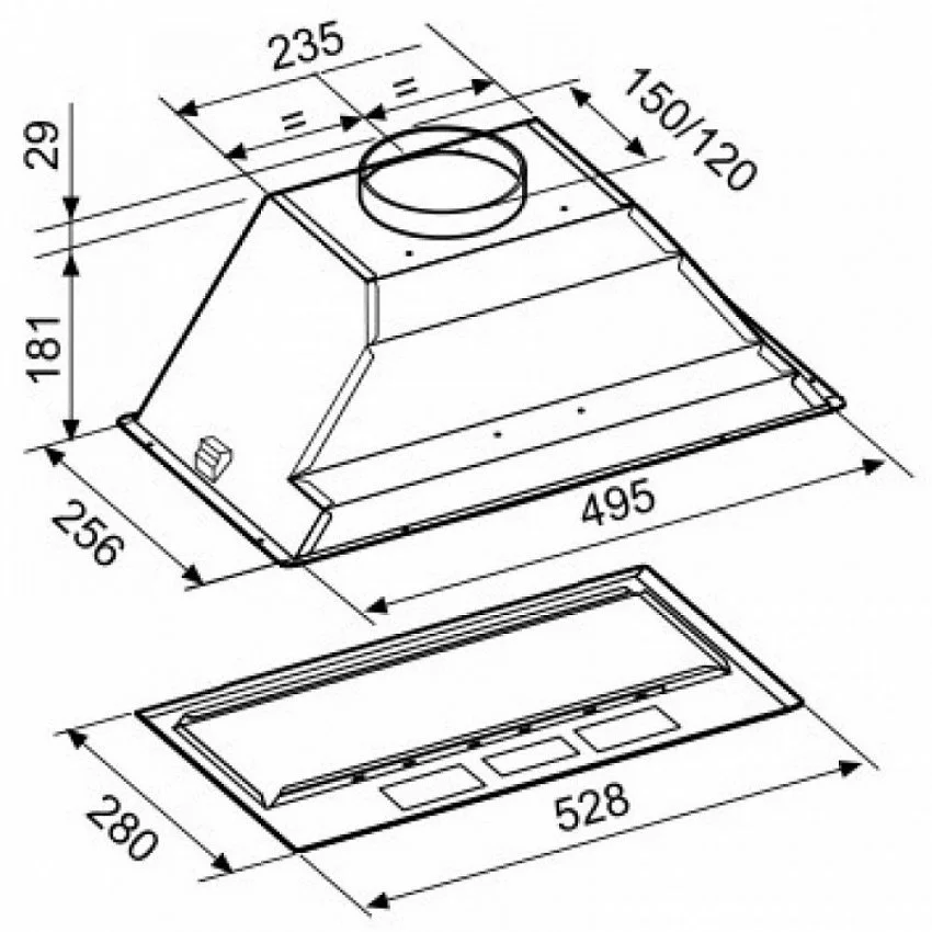 Вытяжка KORTING KHI 6410 X