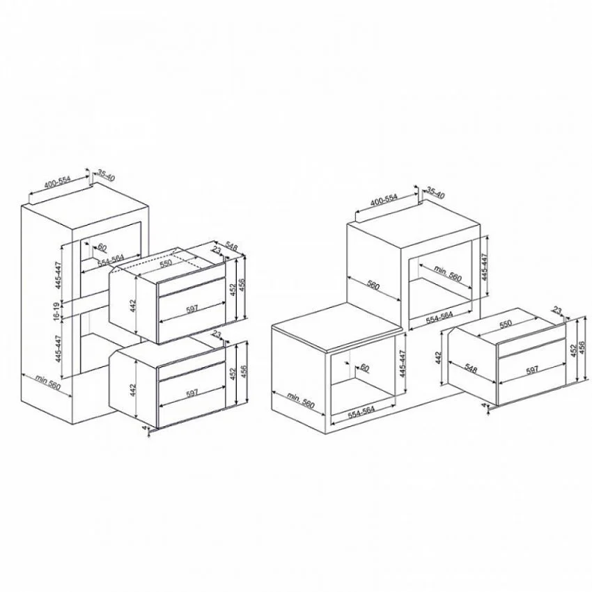 Встраиваемая микроволновая печь SMEG SF 4102 MB