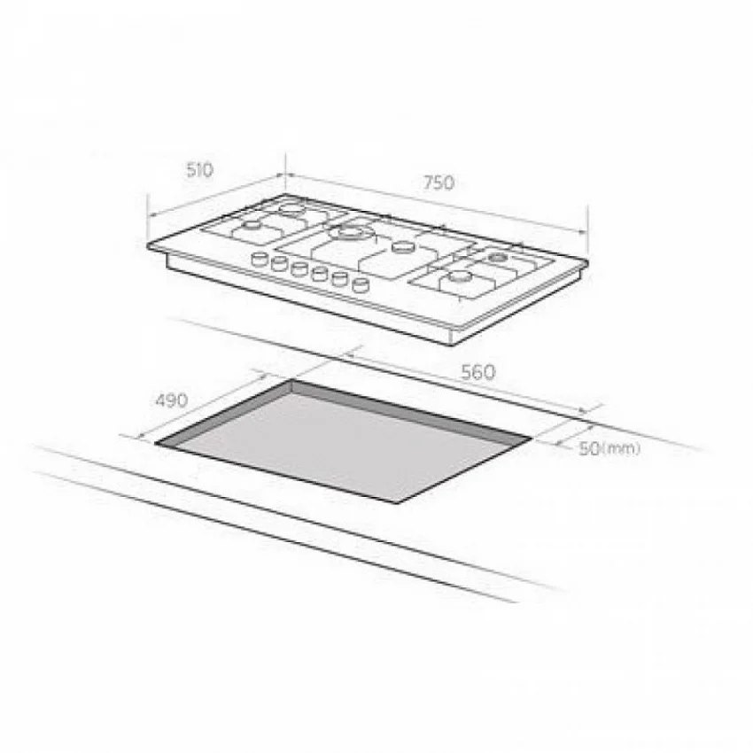 Варочная панель MIDEA MG7560TGW