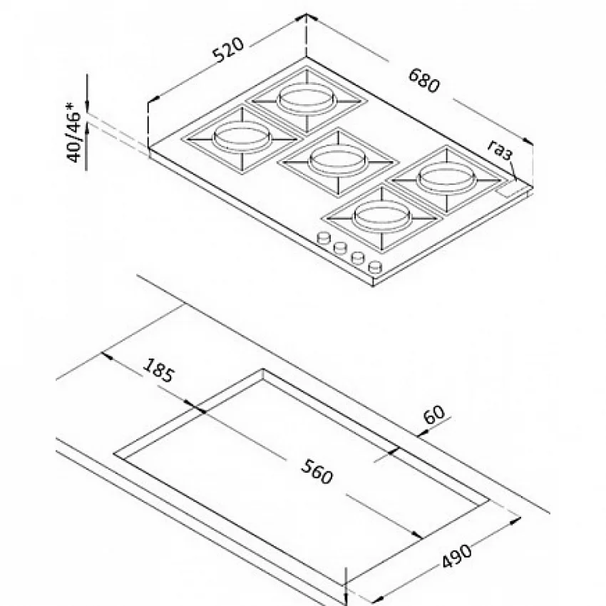 Варочная панель KORTING HG 761 CTB