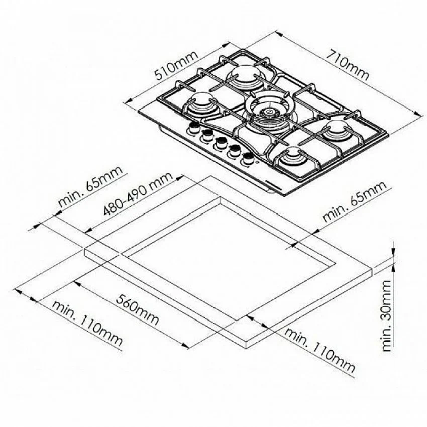 Варочная панель KUPPERSBERG FS 73 ANT