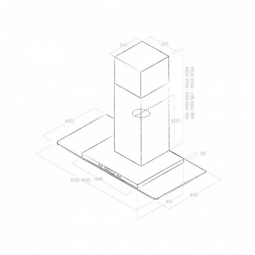 Вытяжка ELICA FLAT GLASS PLUS IX/A/60
