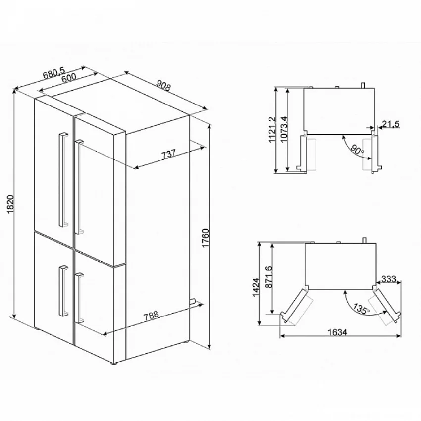 Холодильник SMEG FQ60N2PE1