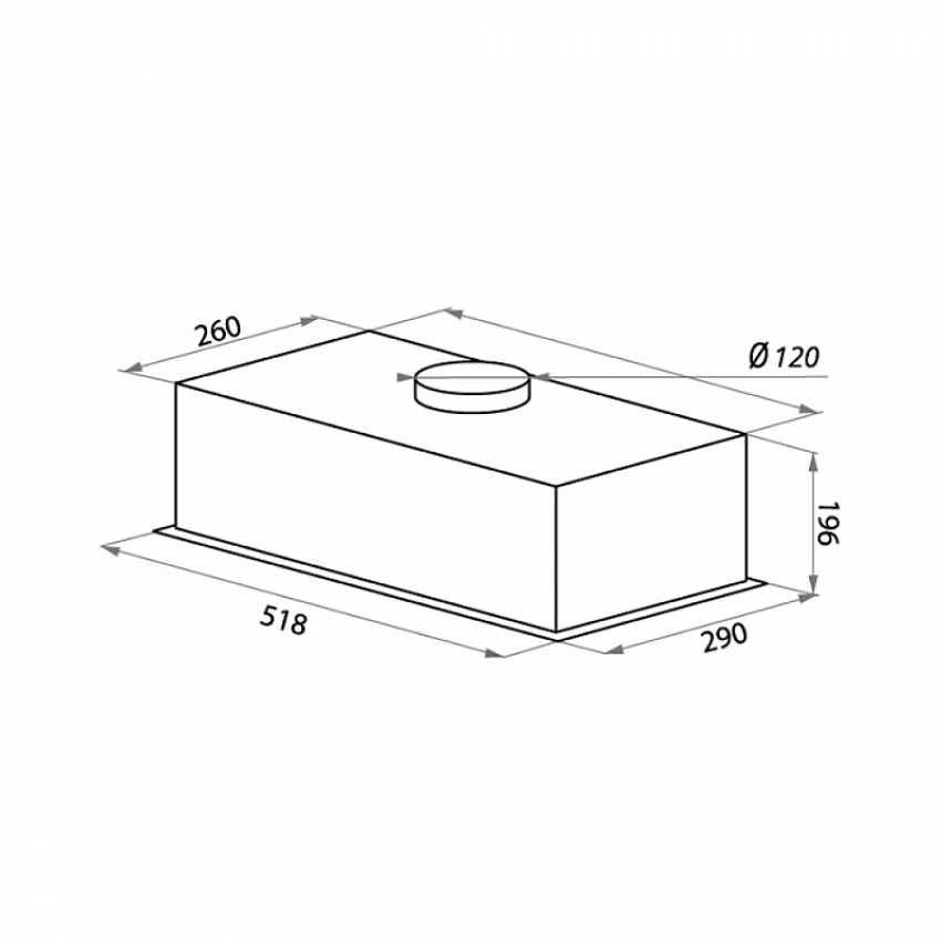 Вытяжка HOMSAIR CROCUS PUSH 52 БЕЛЫЙ