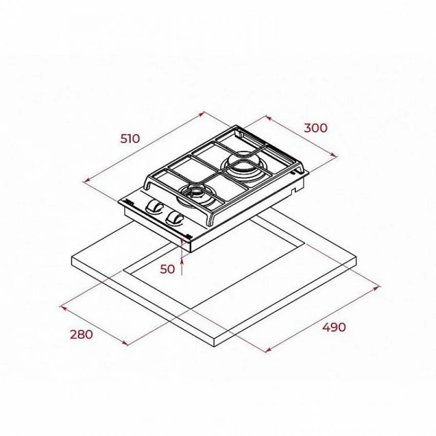 Газовая варочная панель TEKA GZC 32300 XBN BLACK