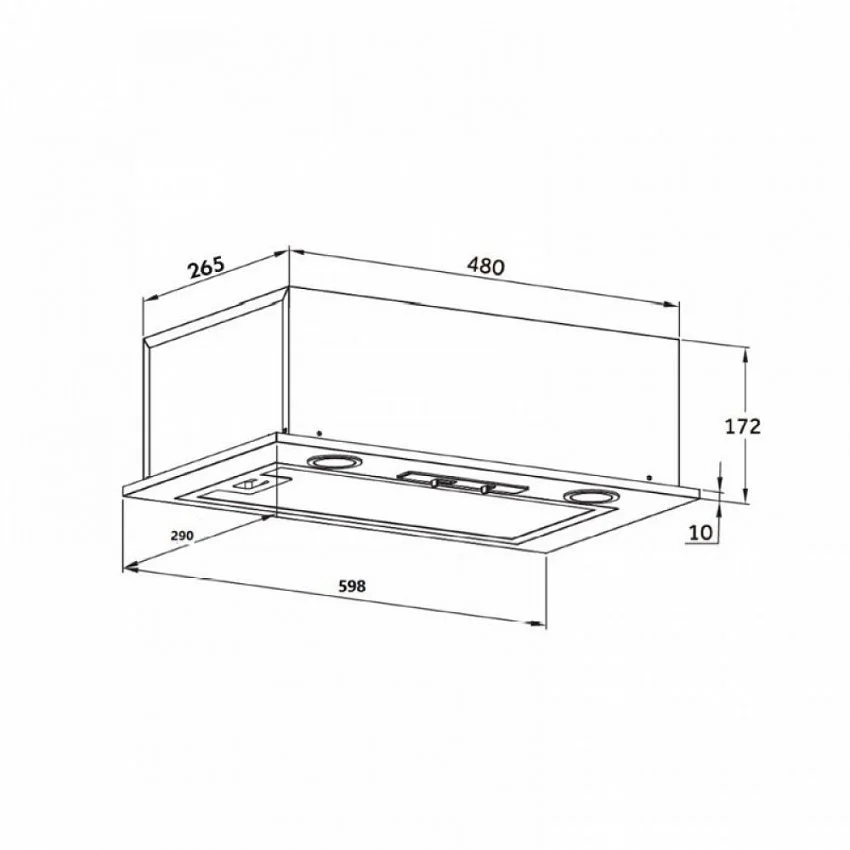 Вытяжка HOMSAIR CAMELIA 60 ЧЕРНЫЙ