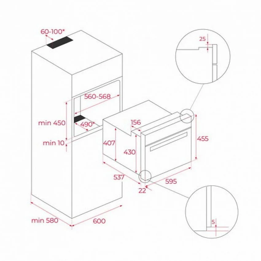 Встраиваемая микроволновая печь TEKA MLC 84-G1 INFINITY MATT BLACK