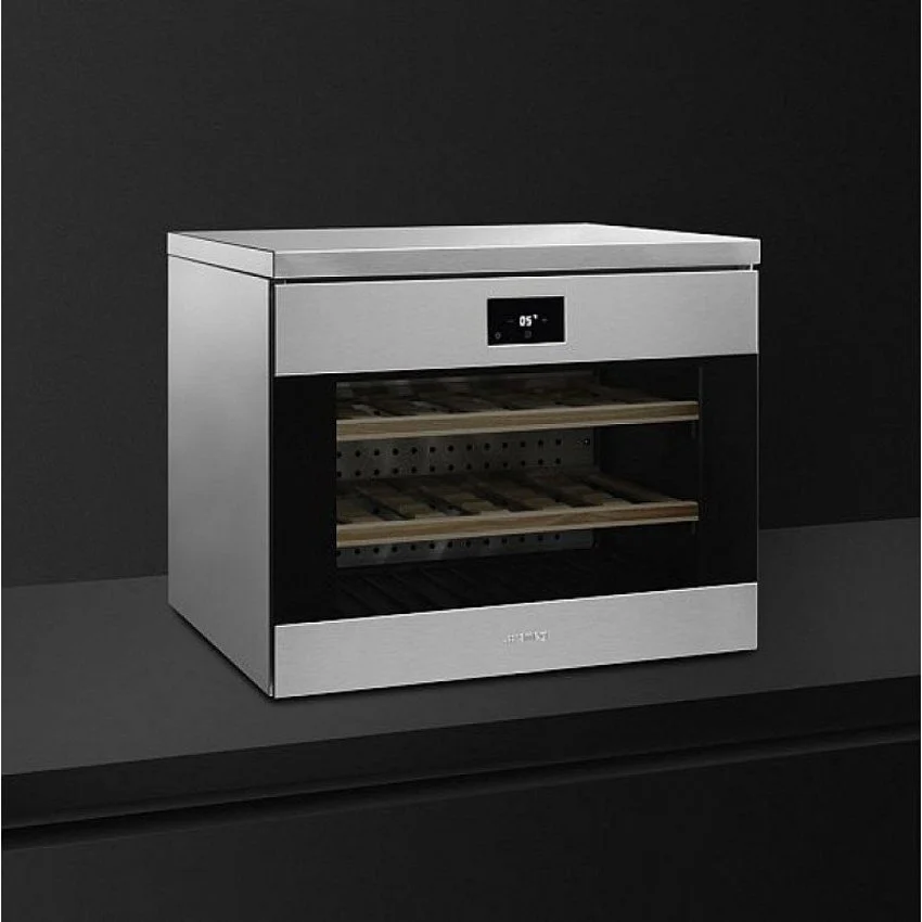 Встраиваемый винный шкаф SMEG CVF318X