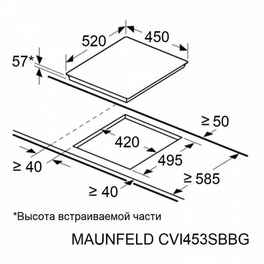 Варочная панель MAUNFELD CVI453SBBG
