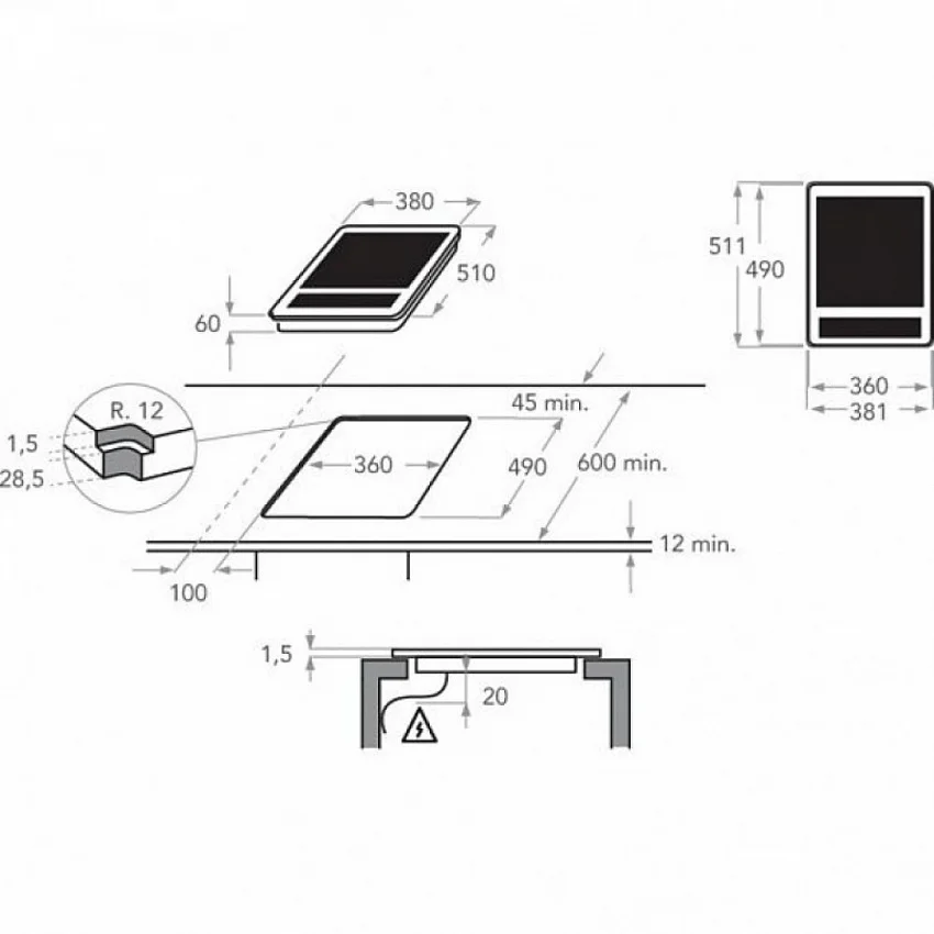 Варочная панель KITCHENAID KHYD1 38510