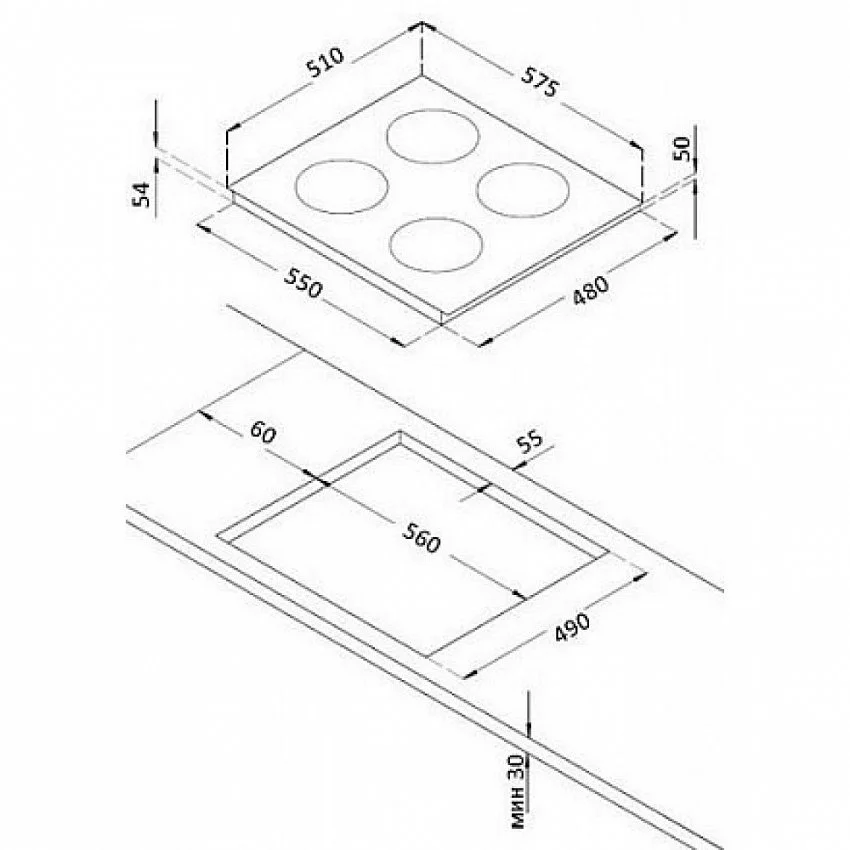 Варочная панель KORTING HI 64021 B
