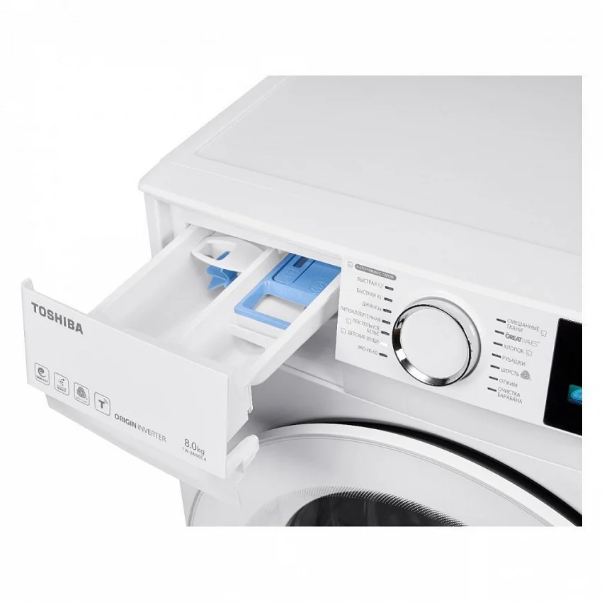 Стиральная машина узкая TOSHIBA TW-BN90C4RU(WK)