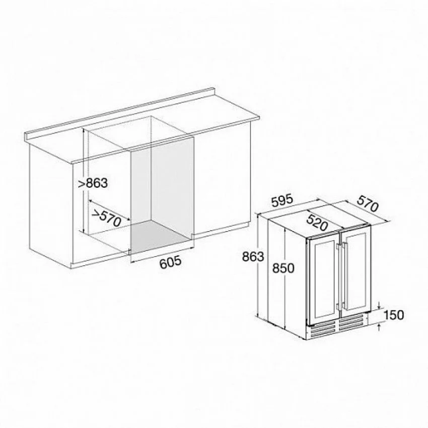 Винный шкаф TEMPTECH VWCR36DS