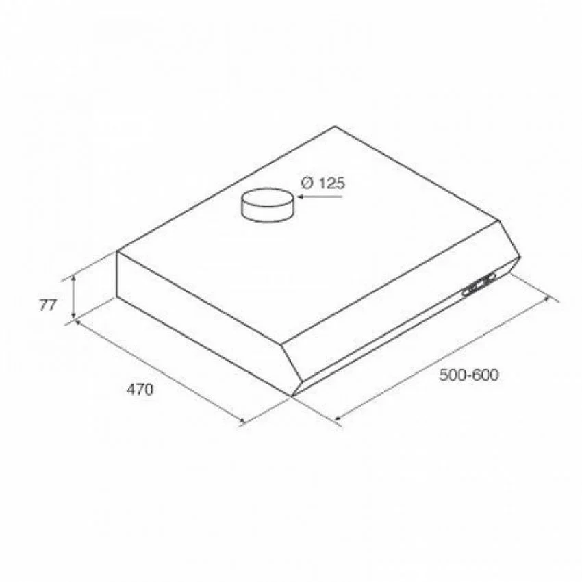 Вытяжка JET AIR SENTI WH/F/60