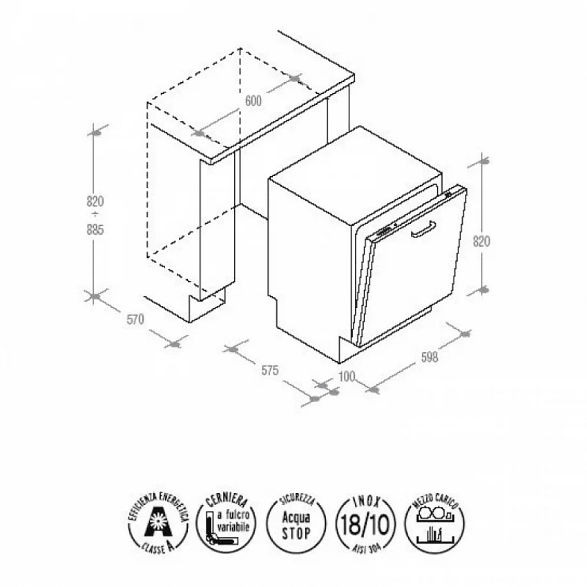 Посудомоечная машина CANDY CDI 3515