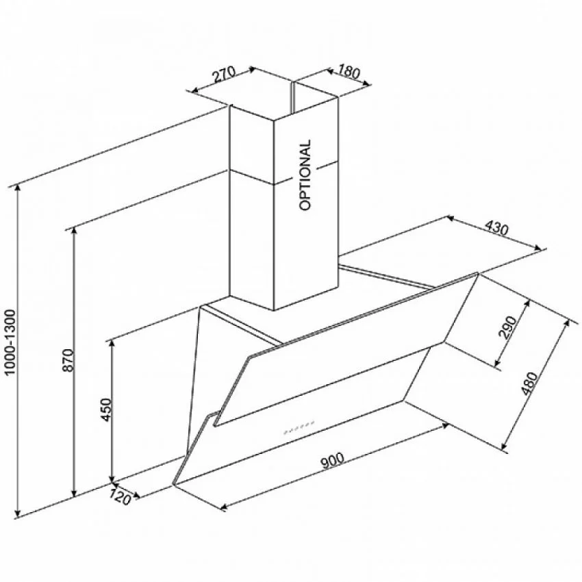 Вытяжка SMEG KSVV90NX