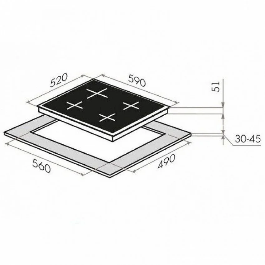 Электрическая варочная панель MAUNFELD EEHE.64.5EB/KG