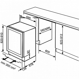 Винный шкаф SMEG CVI638N