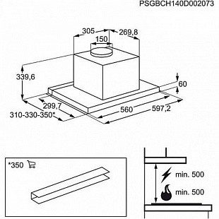 Вытяжка ELECTROLUX EFP60565OX