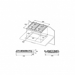 Варочная панель KUPPERSBERG FV6TGRZ ANT SILVER