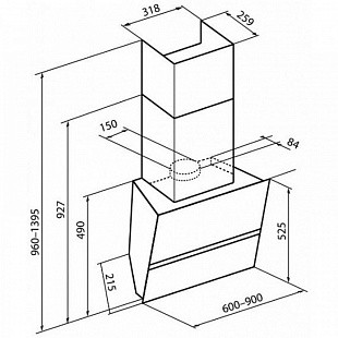 Вытяжка KORTING KHC 69080 GN