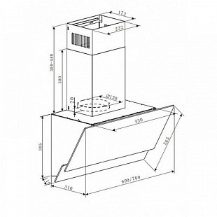 Вытяжка MAUNFELD PLYM SOFT 60 ЧЕРНОЕ СТЕКЛО