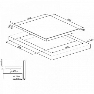 Варочная панель SMEG SE363ETB