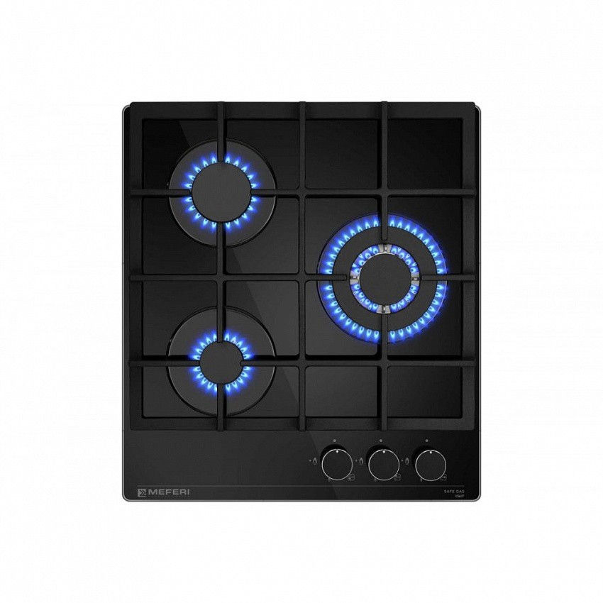 Газовая варочная панель MEFERI MGH453BK GLASS POWER